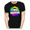 T-SHIRT MĘSKI nadruk wielokolorowy
