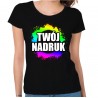 T-SHIRT DAMSKI  nadruk wielokolorowy